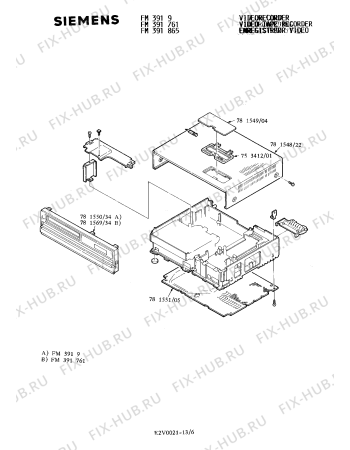 Взрыв-схема видеотехники Siemens FM391761 - Схема узла 07