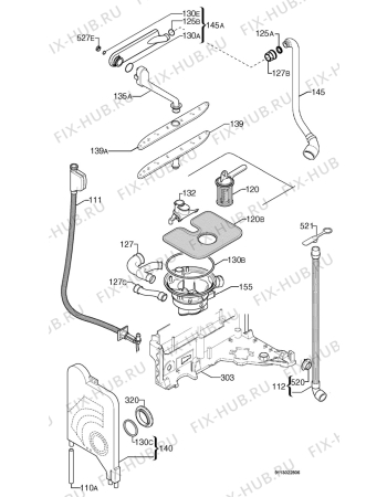 Взрыв-схема посудомоечной машины Privileg 239191_10937 - Схема узла Hydraulic System 272