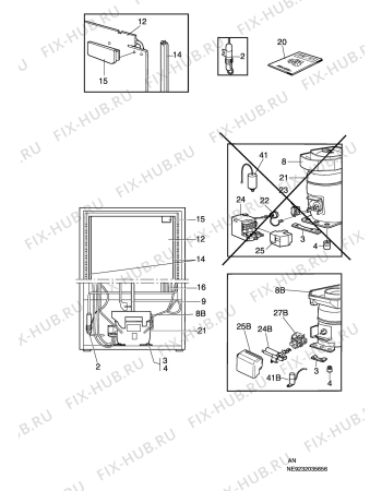 Взрыв-схема холодильника Elektro Helios KS3808 - Схема узла C10 Cold, users manual