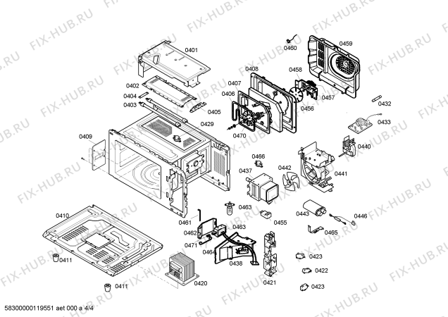 Схема №3 3WT3047 с изображением Ось для свч печи Bosch 00175674