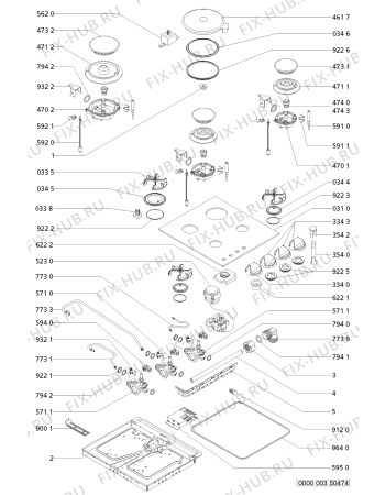 Схема №1 TMV 3302 SW с изображением Затычка для плиты (духовки) Whirlpool 481945058236