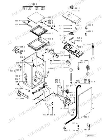 Схема №1 AWF 505-1/IG с изображением Декоративная панель для стиралки Whirlpool 481945328088