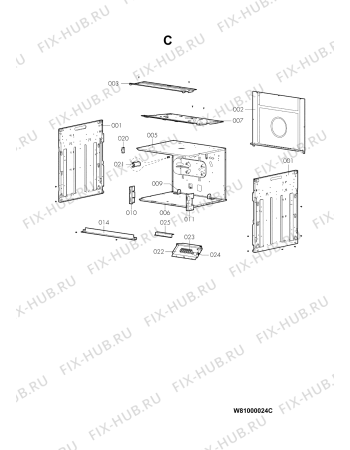 Схема №1 ESR 5482 с изображением Дверца для электропечи Whirlpool 480121101832