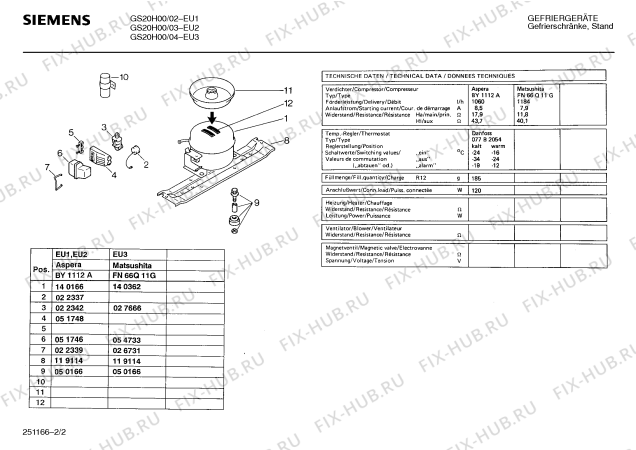 Взрыв-схема холодильника Siemens GS20H00 - Схема узла 02