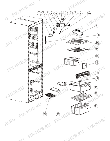 Взрыв-схема холодильника STINOL RFCNF340LZ (F025589) - Схема узла