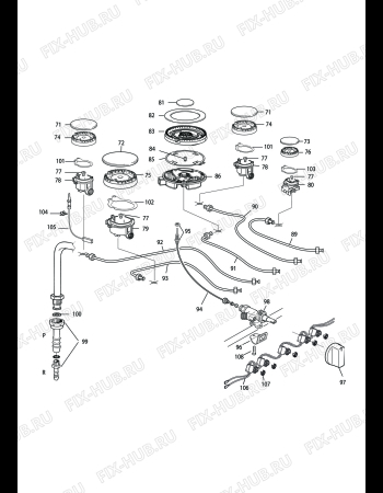 Взрыв-схема плиты (духовки) DELONGHI DEMW965 - Схема узла 4