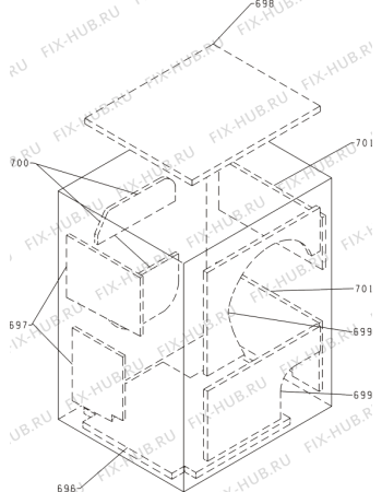 Схема №3 KWA82145 (323983, PS23/140) с изображением Декоративная панель для стиралки Gorenje 325847