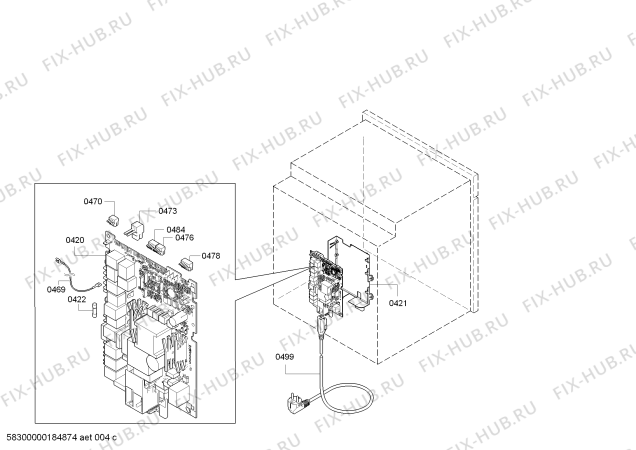 Взрыв-схема плиты (духовки) Bosch CMG676BS2 - Схема узла 04