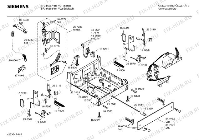 Схема №2 SF34647 Extraklasse с изображением Инструкция по установке/монтажу для посудомойки Siemens 00586315
