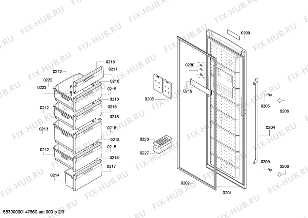 Схема №2 GSV26F30CH с изображением Дверь для холодильника Siemens 00249597