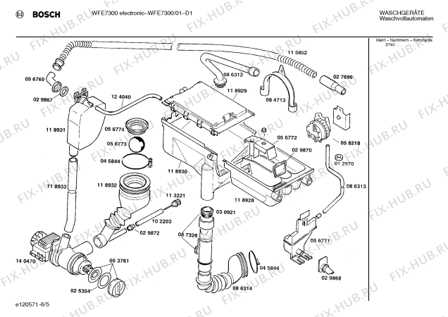 Схема №1 WFE7300 WFE7300 ELECTRONIC с изображением Ручка для стиралки Bosch 00088101