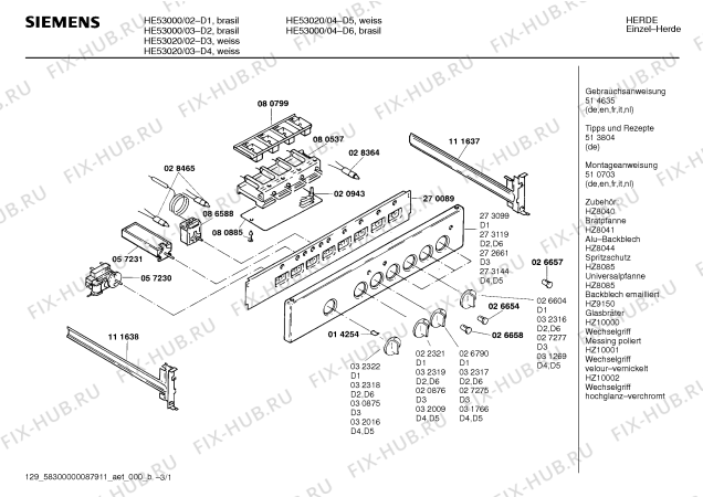Схема №2 HE53000 с изображением Часовой механизм для плиты (духовки) Siemens 00057230