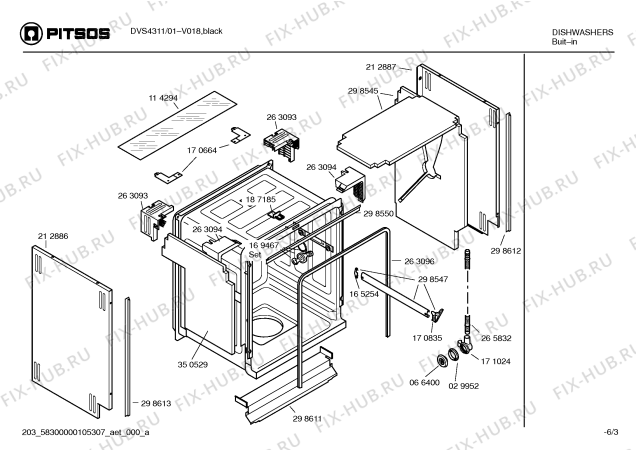 Схема №4 DVS4311 с изображением Кабель для посудомойки Bosch 00495334