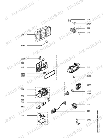 Взрыв-схема посудомоечной машины Aeg FAV40620W - Схема узла Electrical equipment 268