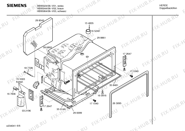 Схема №5 HB95024 с изображением Панель управления для плиты (духовки) Siemens 00365851