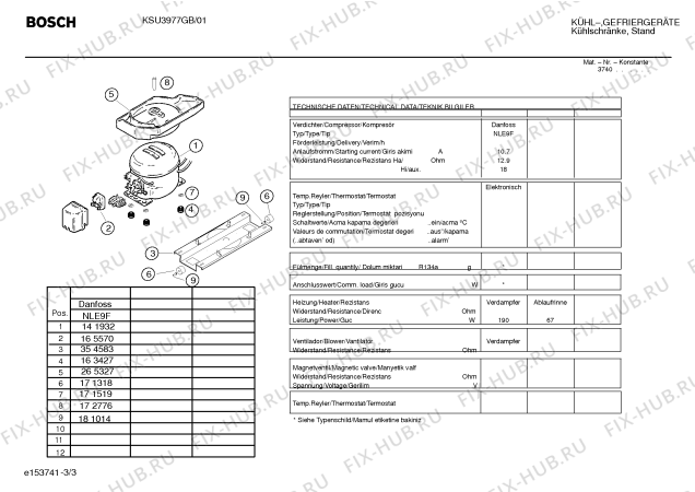 Взрыв-схема холодильника Bosch KSU3977GB - Схема узла 03
