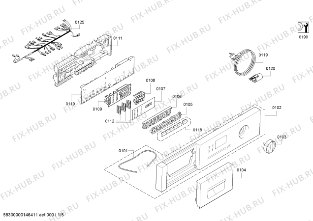 Схема №4 WK14D321GC с изображением Вставка для стиральной машины Siemens 00650713