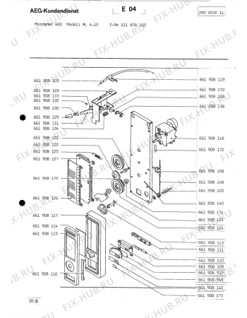 Взрыв-схема посудомоечной машины Aeg ML 6 10 - Схема узла Section3