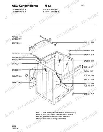 Взрыв-схема стиральной машины Aeg LAV6010 - Схема узла Housing 001
