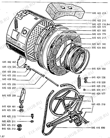 Взрыв-схема комплектующей Aeg LAV801I - Схема узла Section 3