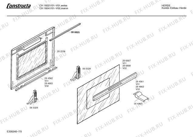 Схема №5 CH18241 с изображением Панель для плиты (духовки) Bosch 00286927