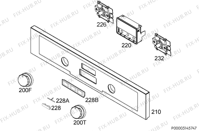 Взрыв-схема плиты (духовки) Electrolux EOC5401AOX - Схема узла Command panel 037