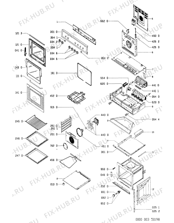 Схема №1 ESZ 3482 BR с изображением Электроблок для электропечи Whirlpool 481969048063