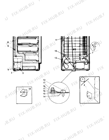 Взрыв-схема холодильника Electrolux TR1228 - Схема узла Refrigerator cooling system