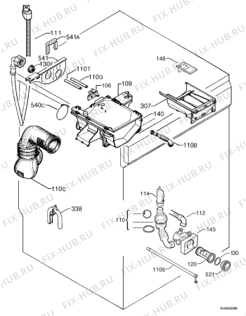 Взрыв-схема стиральной машины Zanussi ZWG3144 - Схема узла Hydraulic System 272