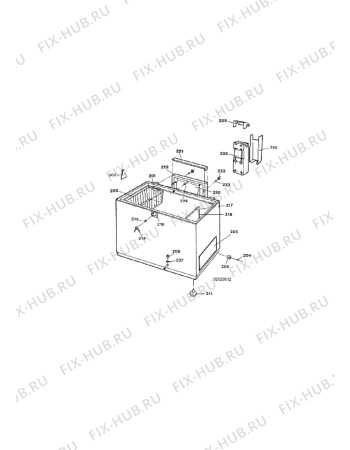 Взрыв-схема холодильника Electrolux EC2219M - Схема узла Housing 001