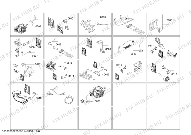 Взрыв-схема стиральной машины Siemens WD14G4E31W, wash&dry 8/5kg - Схема узла 06