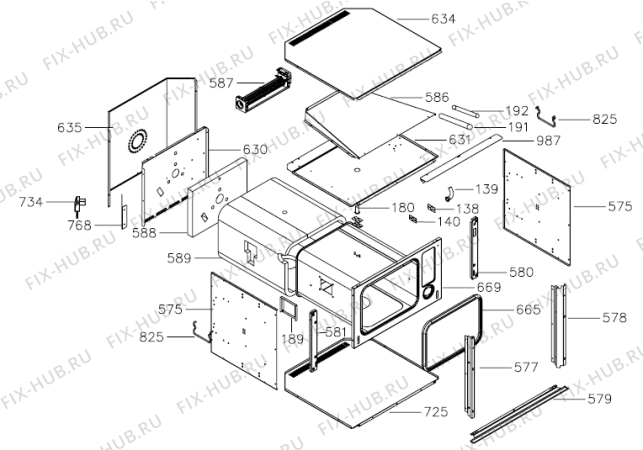 Взрыв-схема плиты (духовки) Gorenje BOC6322AX (307585, STEAM) - Схема узла 04