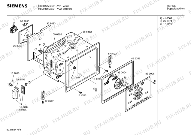Схема №6 HB90325GB с изображением Ручка управления духовкой для духового шкафа Siemens 00183640