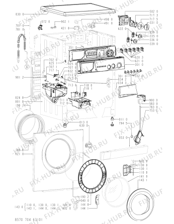 Схема №2 FL 5100 с изображением Переключатель (таймер) для стиралки Whirlpool 481228219941