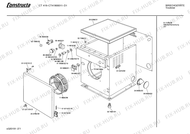 Схема №1 CT41900011, CT419 с изображением Переключатель для сушилки Bosch 00054932