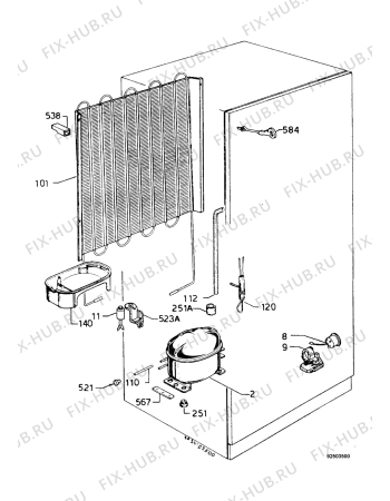 Взрыв-схема холодильника Zanussi ZFC20/RD - Схема узла Functional parts