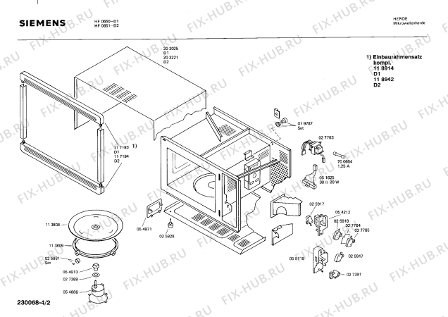 Схема №3 0750491066 HMG662 с изображением Трансформатор для свч печи Siemens 00027763