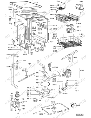 Схема №2 ADP 6639 IX с изображением Панель для посудомоечной машины Whirlpool 480140101863