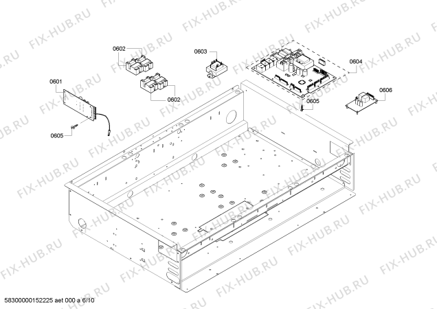 Схема №5 PRD364ELHC с изображением Панель для духового шкафа Bosch 00478899