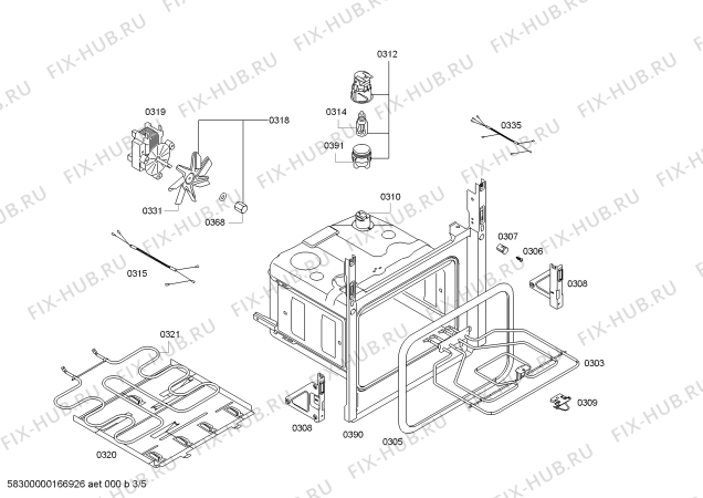 Схема №3 HBA21B150E Horno bosch indep.multif.inox.avisador с изображением Передняя часть корпуса для плиты (духовки) Bosch 00679087