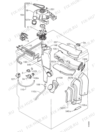 Взрыв-схема стиральной машины Privileg 024737 9 - Схема узла Turbodry