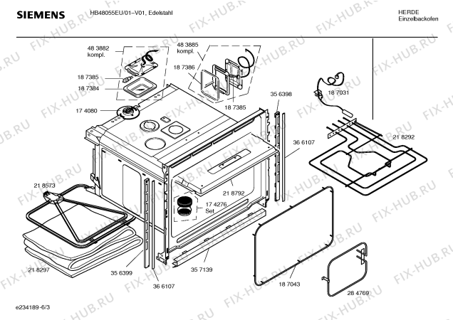 Схема №4 HEN3553 с изображением Корпус лампы для духового шкафа Siemens 00483882