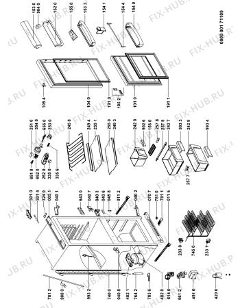 Схема №1 ART 399/A с изображением Сосуд для холодильника Whirlpool 480132100686