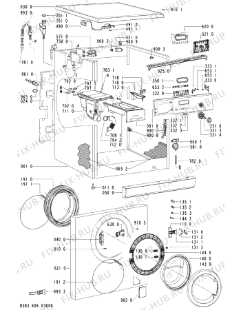 Схема №1 MAF 8018 AW с изображением Клавиша Whirlpool 481241029555