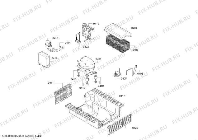 Схема №3 KIF39P61HK с изображением Компрессор для холодильника Siemens 00145884