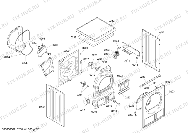 Схема №2 WTS86500IT с изображением Панель управления для сушильной машины Bosch 00446740