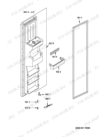 Схема №4 MSZ 826 DF/HA 57219 с изображением Поверхность для холодильника Whirlpool 481245088441