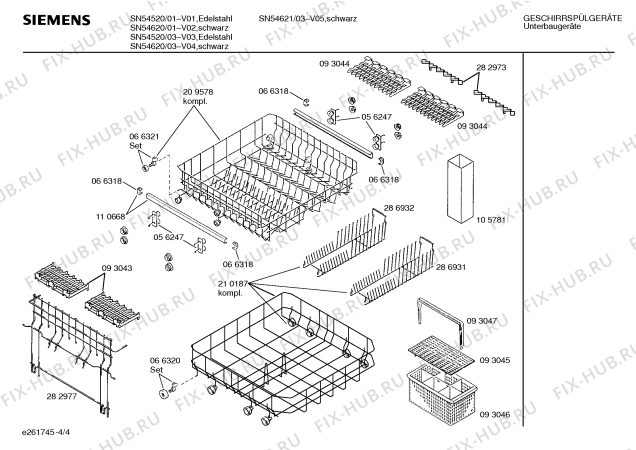 Схема №2 SN54620 с изображением Панель для посудомойки Siemens 00288154