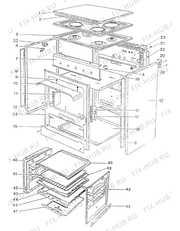 Взрыв-схема комплектующей Friac GF5501W - Схема узла Housing 001