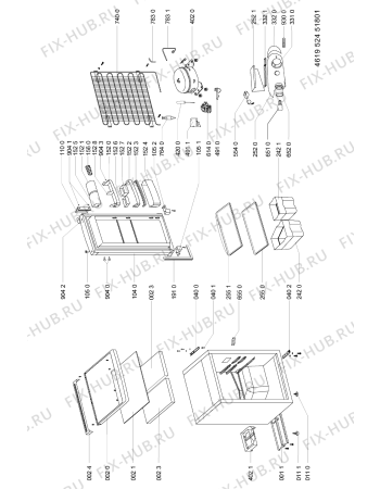 Схема №1 ARC 0470 с изображением Компрессор для холодильника Whirlpool 481236038943